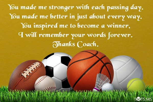 Thank You Messages For Coach Webprecis