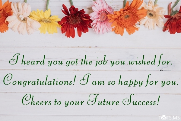 Congratulations Wishes for New Job - Webprecis