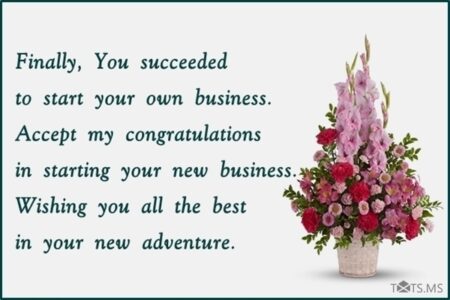 Congratulations for New Business - Webprecis